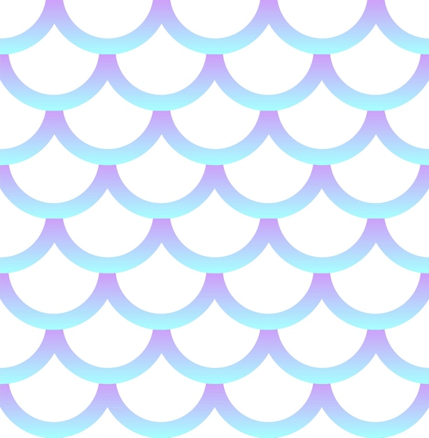 Vector seamless pattern of mermaid tail texture