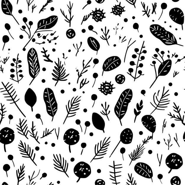 Vector seamless pattern minimalist and simple silhouette vector illustration