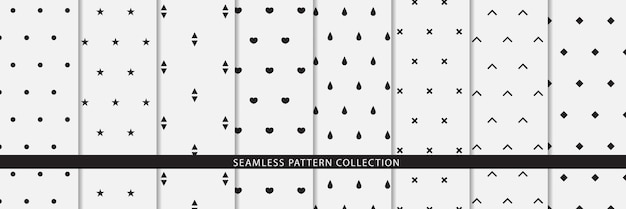 Vector seamless pattern minimalistic elements for surface design pattern