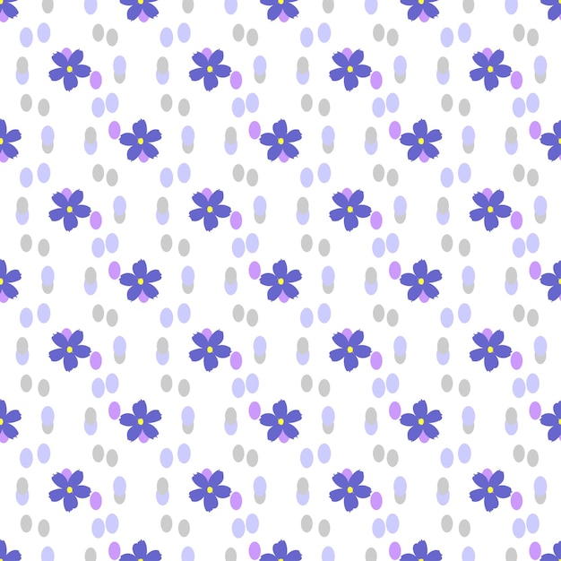 Seamless pattern in minimalists style vector illustration floral texture