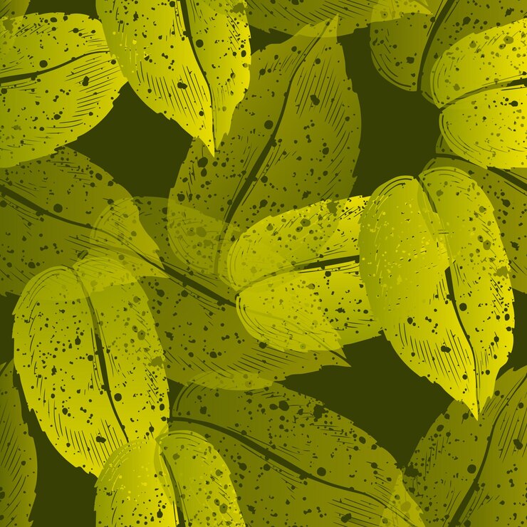 Vector seamless pattern of mint leaves