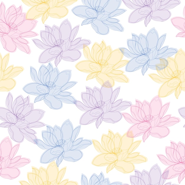 Seamless pattern multicolored roses