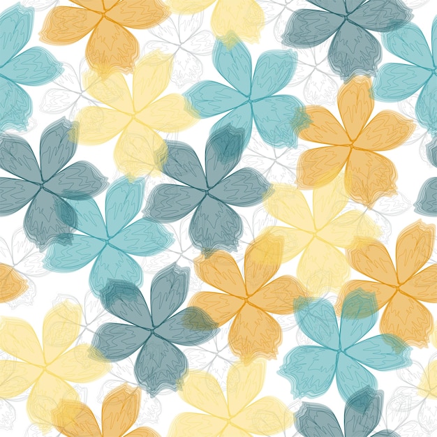 Seamless Pattern Multicolored Roses