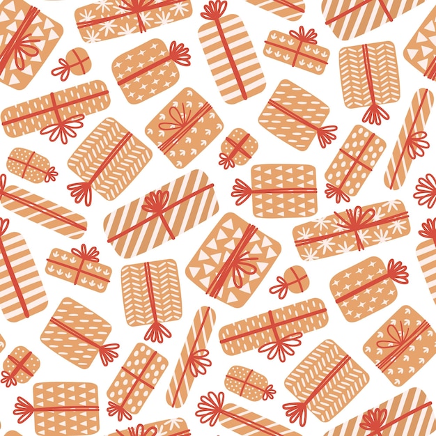 Vector seamless pattern for new year and christmas
