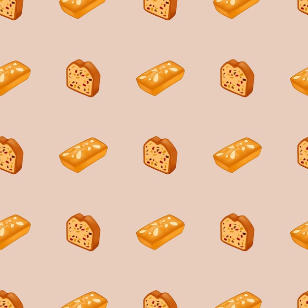 베이커리 빵 금융 및 케이크의 원활한 패턴