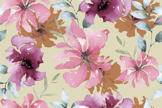 Вектор Бесшовный цветочный рисунокабстрактный фондля ткани и обоевботанический цветочный рисунок