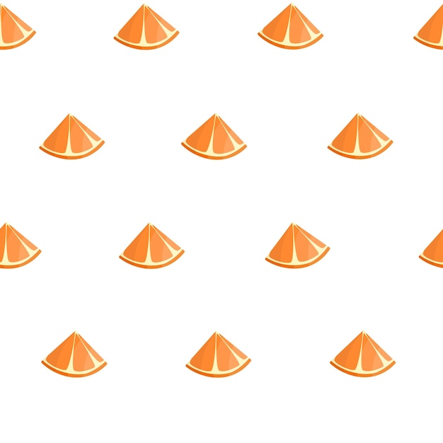 Бесшовный узор из апельсиновых ломтиков плоский стиль повторяющийся декор для фона. векторная иллюстрация