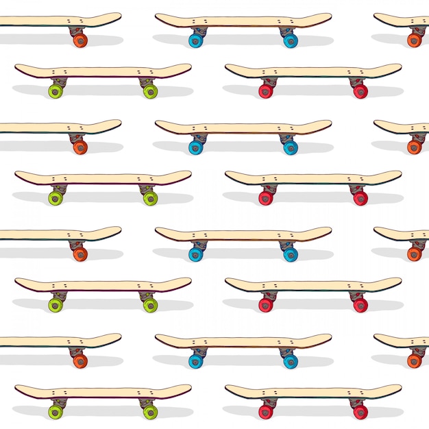 벡터 서 스케이트 보드의 완벽 한 패턴