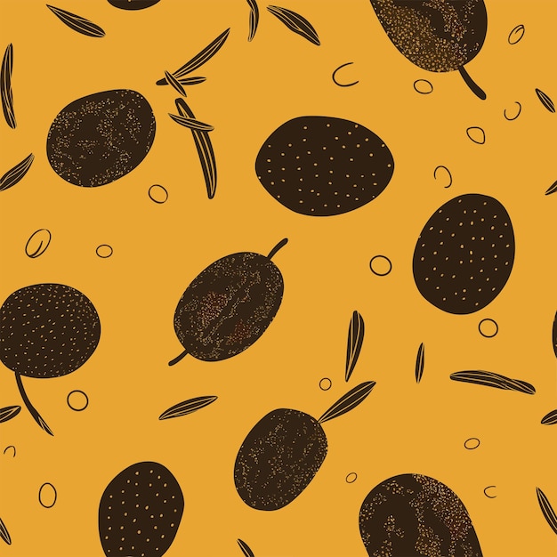 Seamless pattern of olives in colorful style add color to your digital project with our pattern