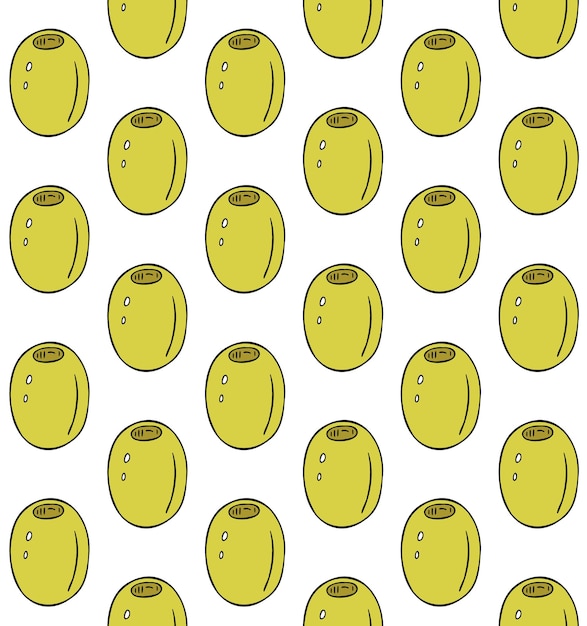 Seamless pattern of olives