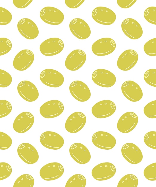 Vector seamless pattern of olives