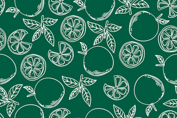 Vector seamless pattern orange vector drawing