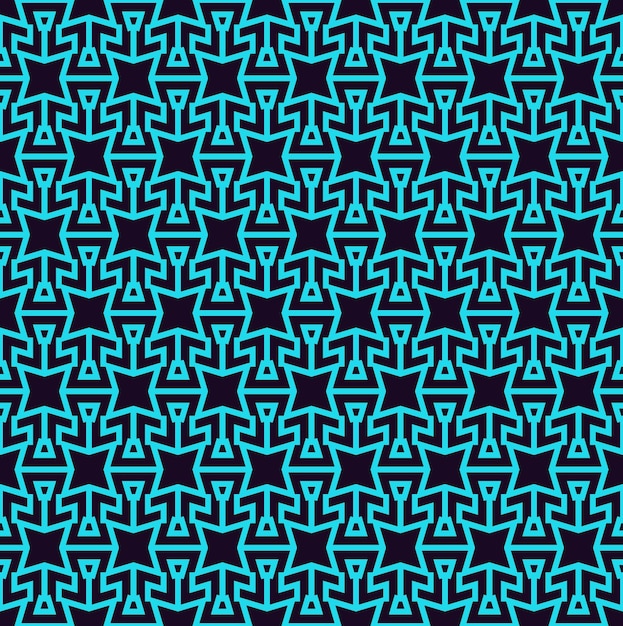 Seamless pattern ornament of lines and curls linear abstract background