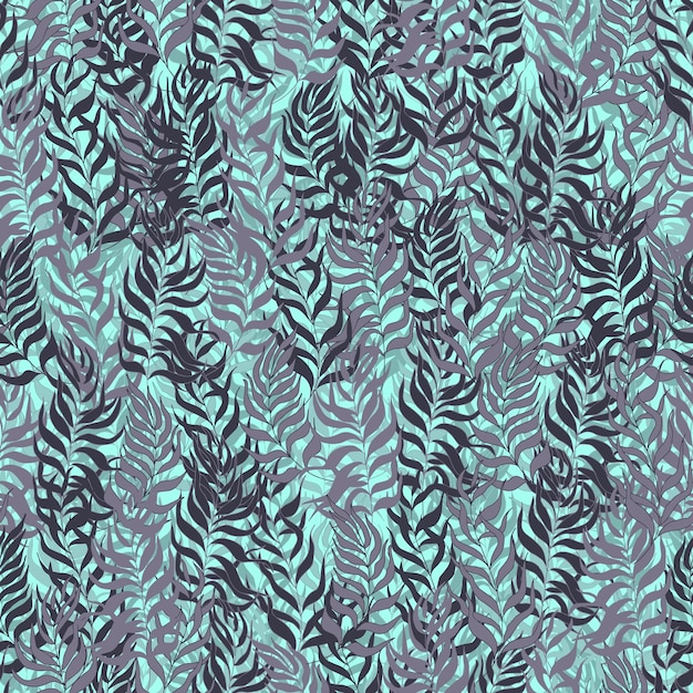 Vettore foglie di palma senza cuciture sullo sfondo per imballaggi tessili tessuti sfondi sfondi inviti tropici estivi