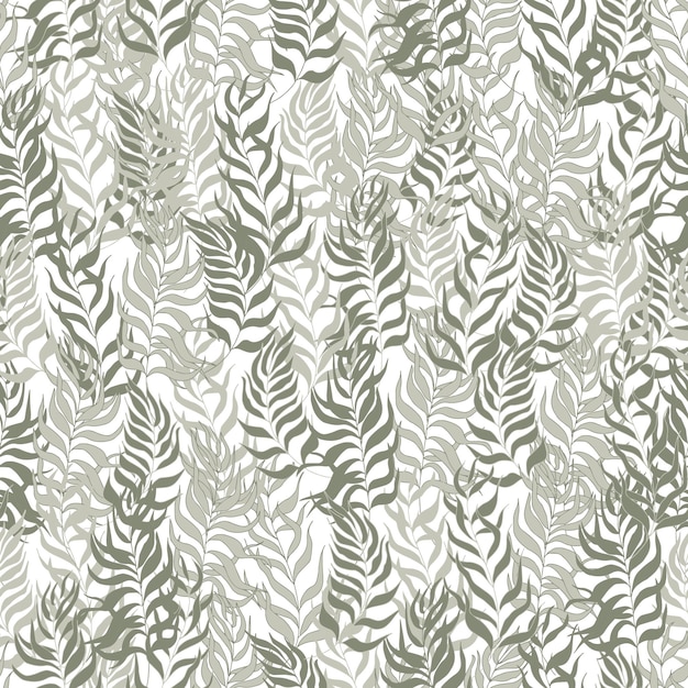 向量无缝模式背景纺织品包装上棕榈树叶织物壁纸背景邀请夏季热带地区
