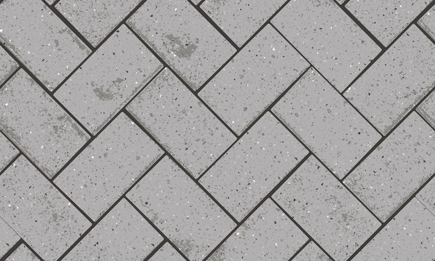 Seamless pattern of pavement with herringbone textured bricks