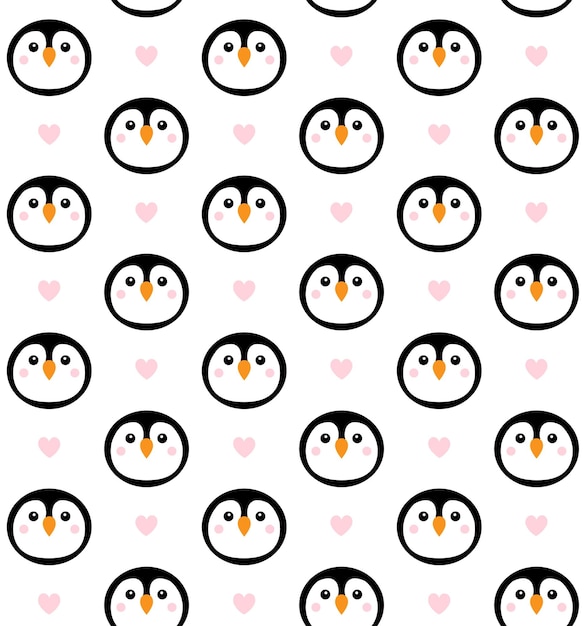 Seamless pattern of penguin