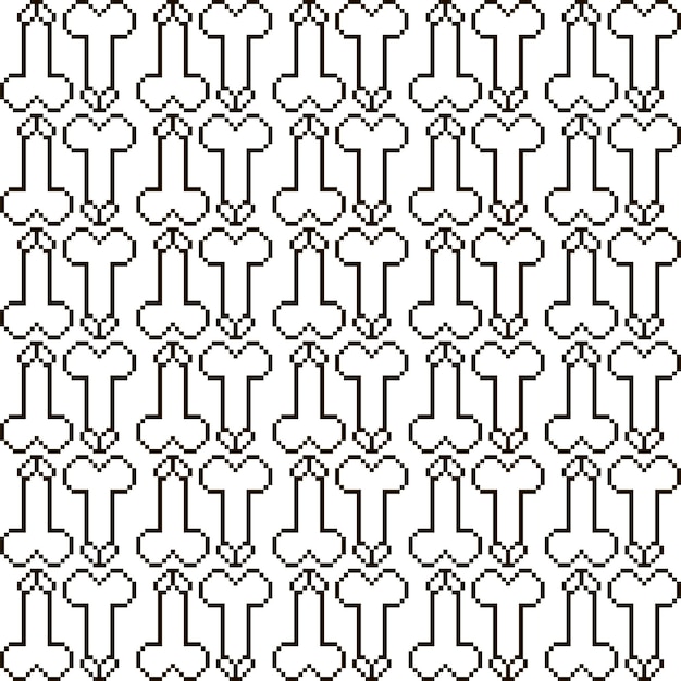 Vector seamless pattern penis