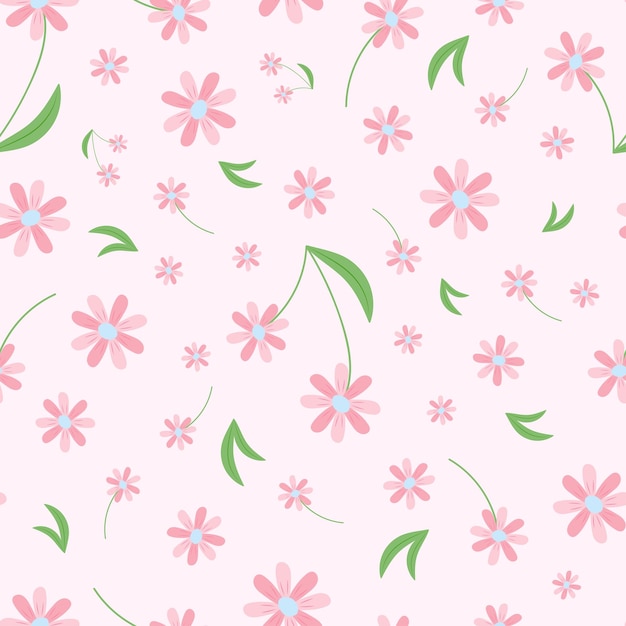 seamless pattern on pink background pink flowers