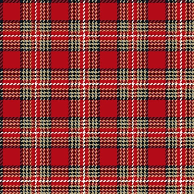 Vector seamless pattern of plaid check fabric texture striped textile printcheckered gingham fabric seam