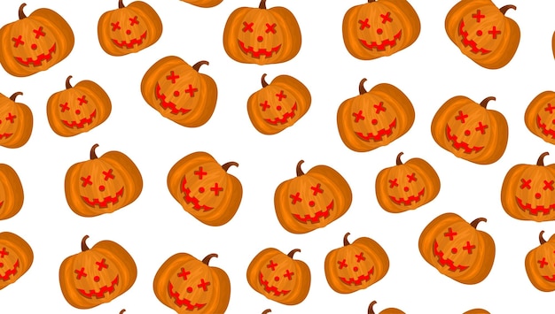 Seamless pattern pumpkin for halloween holiday Vectorx9