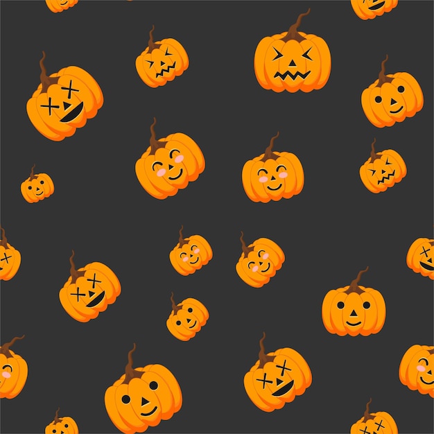 seamless pattern pumpkins for halloween