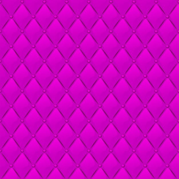 Seamless pattern purple quilted textile texture for wallpaper. Vector illustration soft luxury background for graphic design.
