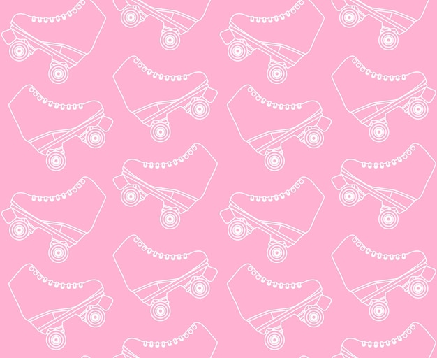 Seamless pattern of quad roller skate