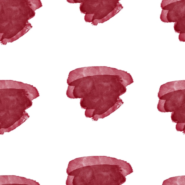 Seamless pattern Red abstract digital watercolor stain