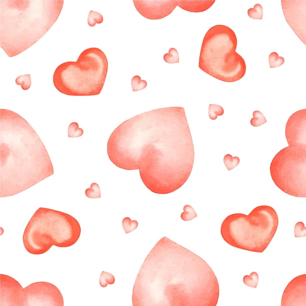 Seamless pattern of red hearts Seamless Pattern for Valentine's Day