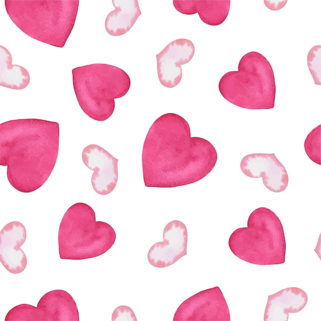 Seamless pattern of red hearts Seamless Pattern for Valentine's Day