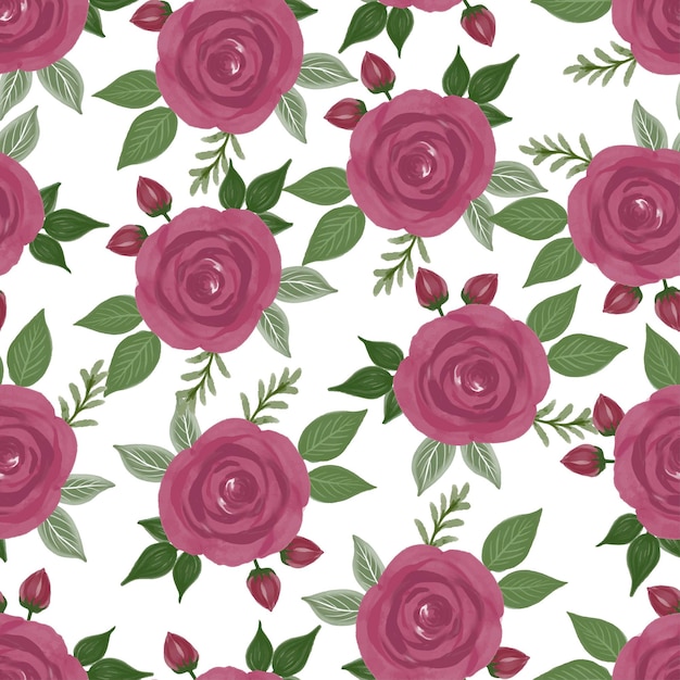 seamless pattern of red roses for fabric design