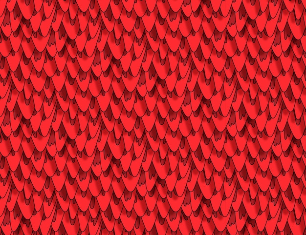 Seamless pattern of a red scale  free vector