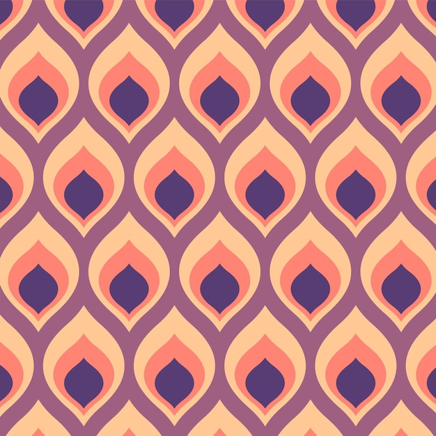 Seamless pattern in retro style