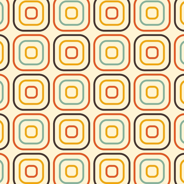 Vector seamless pattern in retro style