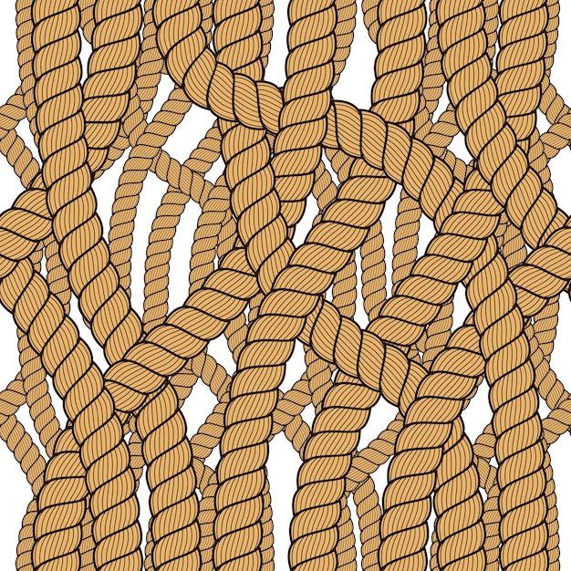 Vector seamless pattern rope woven vector, abstract illustrative background. tangled cord stylish illustration. usable for fabric, wallpaper, wrapping, web and print.