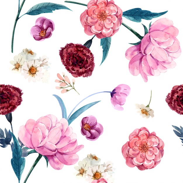 Vector seamless pattern rose for wallpaper and background  premium