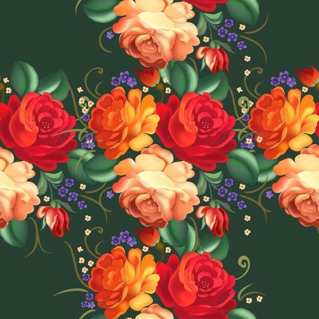 Seamless pattern in russian traditional style.