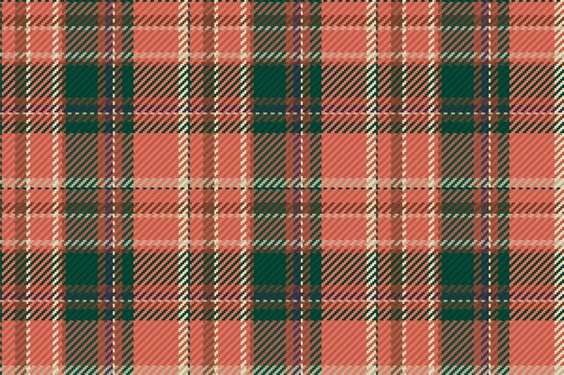 Seamless pattern of scottish tartan plaid Repeatable background with check fabric texture Flat vector backdrop of striped textile print