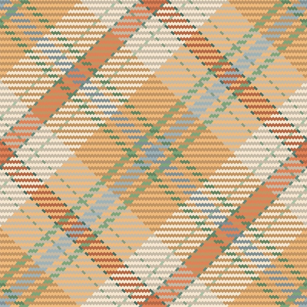 Seamless pattern of scottish tartan plaid. Repeatable background with check fabric texture. Flat vector backdrop of striped textile print.