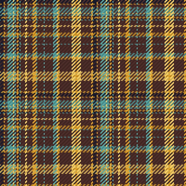 Seamless pattern of scottish tartan plaid. Repeatable background with check fabric texture. Flat vector backdrop of striped textile print.