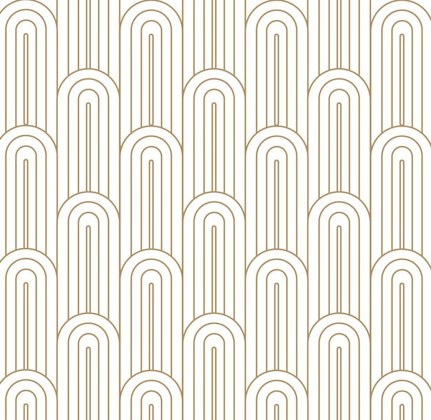 Vector seamless pattern semicircles and straight thin lines vector background