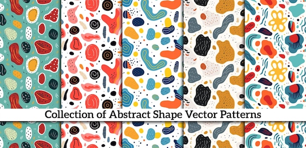 Вектор Бесшовный узор с абстрактными формами. красочные векторные фоны.