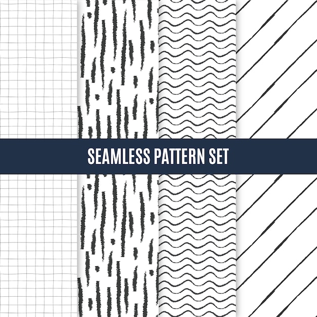 Vector seamless pattern set