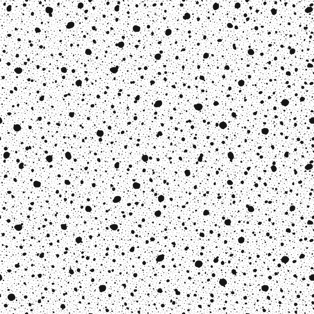 Seamless pattern shapeless circles and dots of different sizes