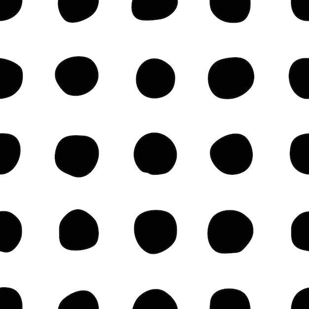 Seamless pattern, shapeless circles, handicraft, vector background