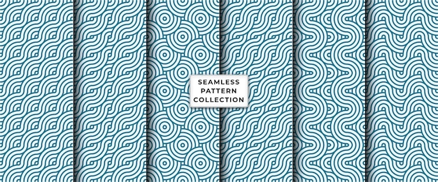 Seamless Pattern Shapes Collections Free Vector