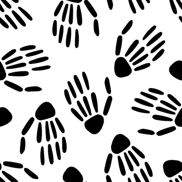 Seamless pattern of Skeleton hand bones pattern