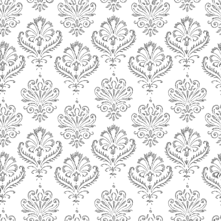 Vector seamless pattern of sketches of decorative vintage elements