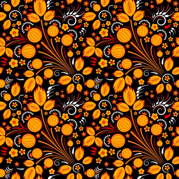 Seamless pattern in slavic folk style